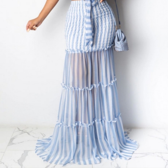 SOLD: Sexy Chiffon Maxi Skirt Set - Picture 3 of 3